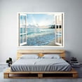 thumbnail image 2 of IDEA4WALL Wall Murals Fake White Window with Vast Sea Removable Wallpaper Peel and Stick Wall Stickers - 24x32 inches, 2 of 4