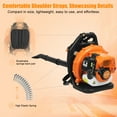 thumbnail image 4 of TidBay Backpack Leaf Blower, 52CC 2 Stroke Gas Powered Leaf Blower for Blowing Leaves, Dust, or Snow, 205 MPH 550 CFM Dust Blower for Lawn Care, Road Cleaning, 4 of 8