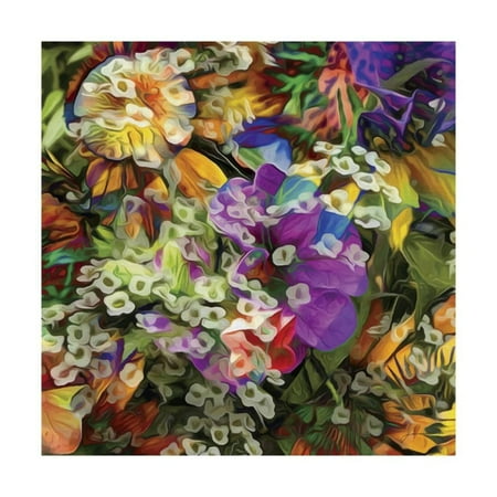 Red Eden Art - Embellished Eden Tile II Print Wall Art By James Burghardt