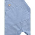 thumbnail image 3 of Kmbangi Bébé Garçon Fille Romper Sans Manches Combinaison Boutonnée Tenue Rayée, 3 of 8