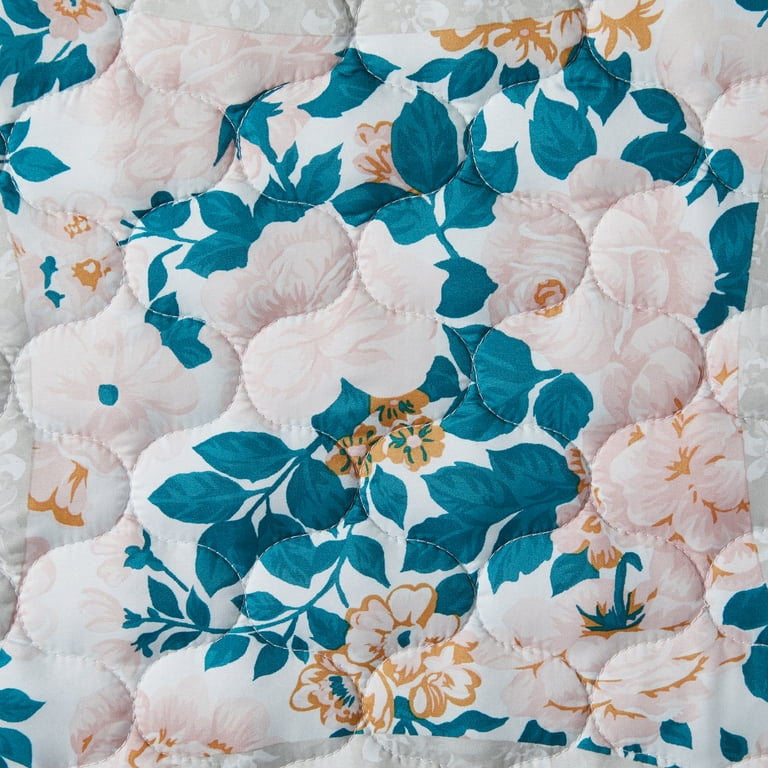 Mainstays Multicolor Abby Corsair Quilt Sham, Standard/Queen, 2