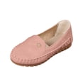 thumbnail image 7 of Women's Casual Slip-On Walking Flats Loafers Stylish Orthopedic Leather Shoes Anti-Slip Flat-Soled Shoes Slip on Walking Loafers All-Day Comfort Lightweight Shoes,Pink 39(US-7), 7 of 7