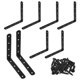 thumbnail image 1 of Uxcell 8-Pack Soporte de Esquina en Forma de L, 4.92 x 4.92 in Soportes de Ángulo Recto de Acero Inoxidable Conector Rápido [Negro], 1 of 7