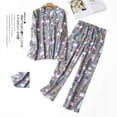 thumbnail image 4 of Conjunto de pijamas de franela de algodón para mujer, ropa de dormir de varios colores, de manga larga, pantalones largos, de talla S-3xl, 4 of 4