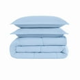 thumbnail image 5 of Cannon Heritage 100% Microfiber Polyester Breezy Blue 3-Piece Full/Queen Comforter Set, Solid Casual themed, Adult Bedding, OEKO-TEX Certified, 5 of 6