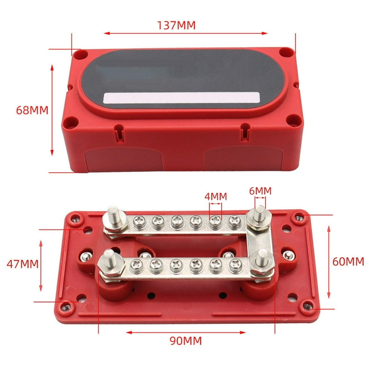 100A Bus Bar Power Distribution Block Heavy Duty Module with Cover
