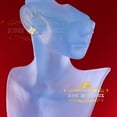 thumbnail image 4 of King of Bling's 2.00ct Cubic Zirconia 925 Yellow Silver Women's & Men's Hip Hop Square Earrings, 4 of 12