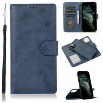 Allytech Case for iPhone 13 Pro 2021, 2-in-1 Magnetic Detachable Wallet Folio Vegan PU Leather Protective Card/Cash Slot Folding Stand Cover with Hand Rope for iPhone 13 Pro 5G 6.1" 2021, Darkblue