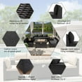 thumbnail image 3 of ALAULM Patio Conversation Set, 10-Piece Outdoor Furniture with Weave Rattan Frame and Cushions，Black, 3 of 6