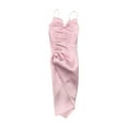 thumbnail image 2 of Ropa femenina de 12 pulgadas (escala 1:6), vestido con abertura alta y escote en V profundo. Rosa, 2 of 9