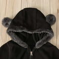thumbnail image 7 of APEXFWDT Newborn Baby Snowsuit Fleece Lined Onesie Outfits Warm Hooded Romper for Infant Winter Footie Snowsuit Cartoon Bear Outfits for Girls Boys, 7 of 7