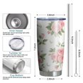 thumbnail image 6 of 20 Oz Pioneer Flower Coffee Tumbler Double Wall Insulated Stainless Steel Water Bottle | Metal Reusable Thermoses Flask with Cup Cap | Leak & Sweat Proof with Anti-Dust Lid, 6 of 7