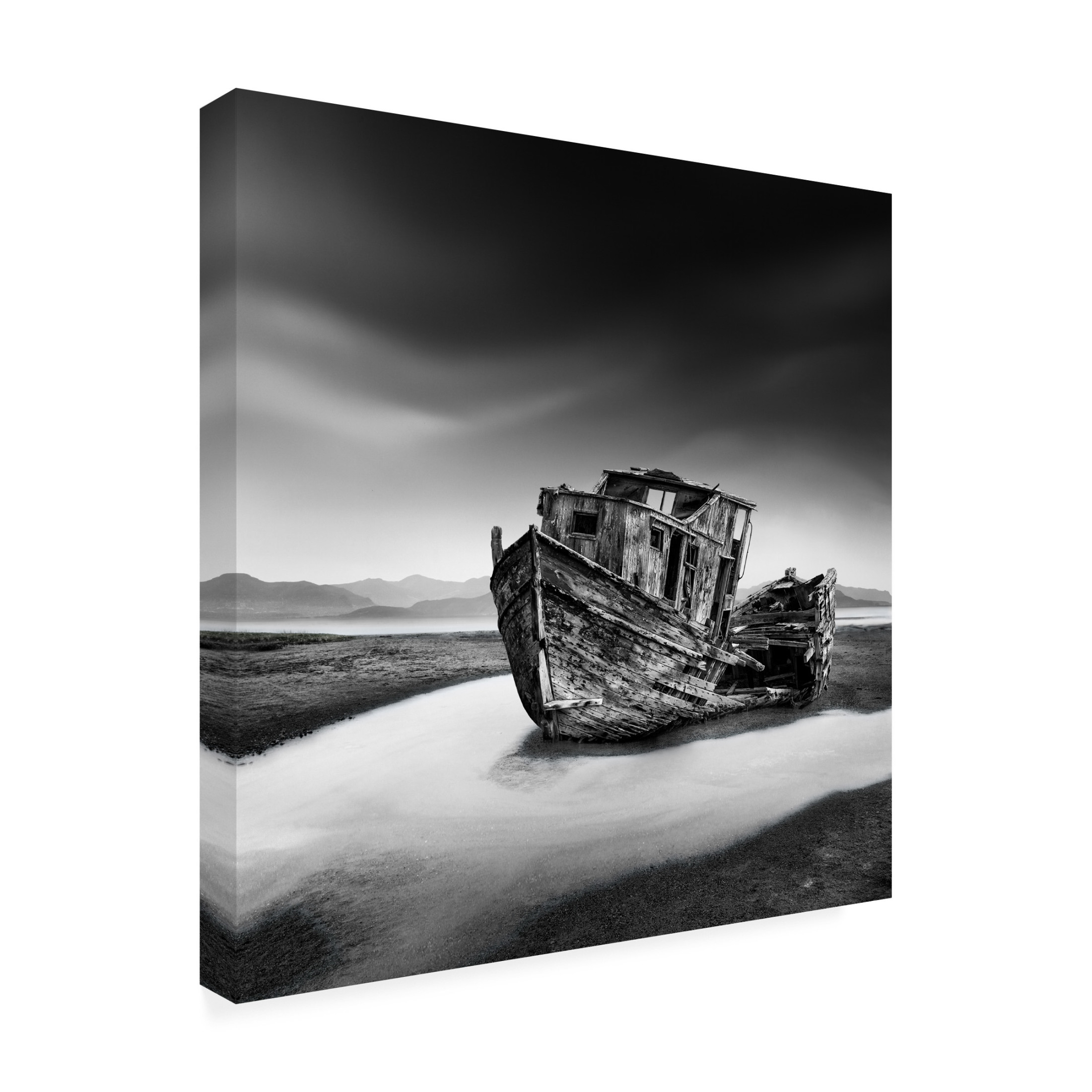 Canvas Wall Art - George Digalakis 'Dangerous Sea' Wall Art for Living Room, Bedroom, or Office D?cor by Trademark Fine Art - 18 x 18 Inches