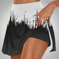 thumbnail image 2 of Faldas de Verano para las Mujeres Impresión Hoja Plisado Tenis Atlético Elástico Pantalones Cortos, Falso Dos Piezas Pantalones Falda para Diario, 2 of 6
