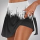 thumbnail image 5 of Faldas de Verano para las Mujeres Impresión Hoja Plisado Tenis Atlético Elástico Pantalones Cortos, Falso Dos Piezas Pantalones Falda para Diario, 5 of 6