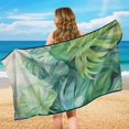 thumbnail image 4 of Uorisanigo Sweating Car Seat Cover for Post Gym Workout Easy to Install Hawaiian Palm Leaf Athletic Running Towel Seat Car Accessories Sweat Towel Seat Covers Bucket, 4 of 8
