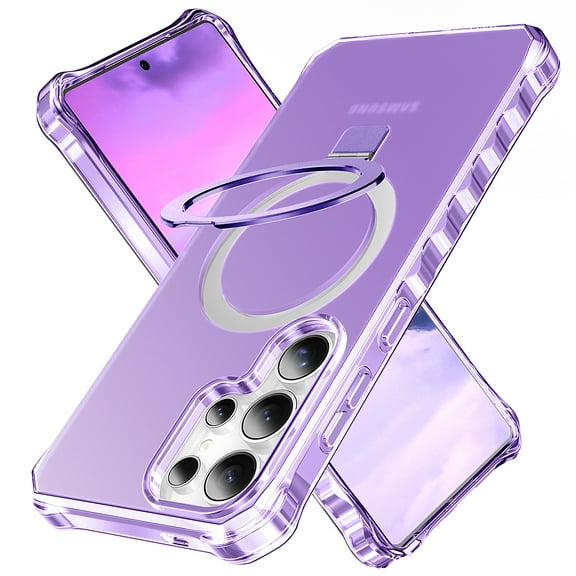 for Samsung Galaxy S25 Ultra Case, [Compatible with MagSafe][Anti-Yellowing][Military-Grade Protection] Shockproof Corner Enhanced Protection Magnetic Phone Case for Samsung Galaxy S25 Ultra,Purple