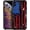 Blue Camo American Flag, variant on Compatible with iPhone 15 Case,Baseball American Flag Soft TPU Bumper Shockproof Tempered Glass Back Cover Phone Case for iPhone 15