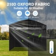 thumbnail image 6 of 10X10 Canopy Tent Sidewalls with Zipper for Canopy Frame, 3Pcs Sunwalls Only, UPF50+ Waterproof Side Walls(Black), 6 of 7