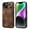 Brown, variant on Case for iPhone 13, PU Leather 3 Card Slots with Finger Ring Holder Shockproof Phone Case