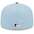 thumbnail image 4 of Men's New Era Light Blue/Brown Athletics Spring Color Basic Two-Tone 59FIFTY Fitted Hat, 4 of 5