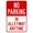 Warning Sign 5, variant on No Parking Here to Corner Sign - 8"x12" Metal Security Tin Warning Sign, Corner Parking Decor for Street Business Home Wall Outdoor