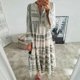 thumbnail image 1 of WILLBEST Vestidos Casuales para Mujer Verano Bohemio Estampado Geométrico A Rayas Maxi Vestido con Mangas Largas para Mujer Sexy Playa Casual Chica, 1 of 3