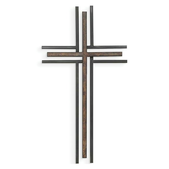 Expressions of Faith Black/Bronze Finish Metal Wall Cross QGM11127