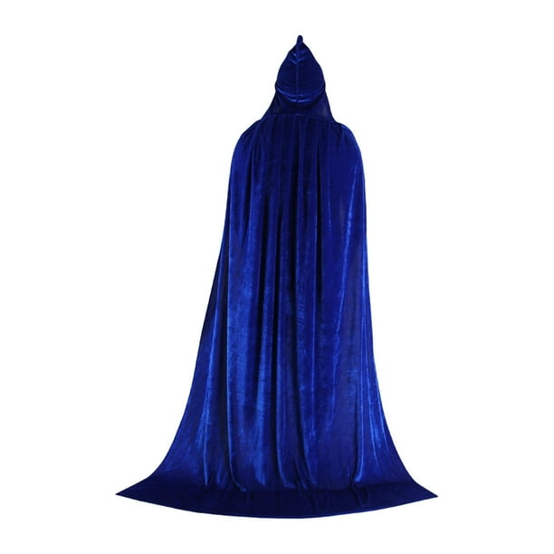 Capa larga con capucha para cosplay de Halloween, suave y lisa, versátil, mago y diablo 150cm