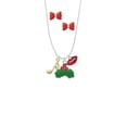 thumbnail image 2 of Delight Jewelry Goldtone Sixteenth Note Christmas Kiss Charm Necklace and Stud Earrings, 2 of 4