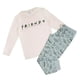 thumbnail image 1 of Friends - Set de Pijama Largo Logotipo de Manga Larga para Mujer (Rosa, Gris, Negro), 1 of 6