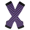 thumbnail image 2 of Dndkilg Warming Mitten for Women Hand Warmer Half Finger Ladies Arm Warmer Fingerless Thick Gloves for Teen Girls Long Striped Glove Purple, 2 of 2