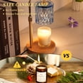 thumbnail image 3 of HAIDOLIANG Blue Candle Warmer Lamp with Timer & Dimmer, Adjustable Height with 2 Bulbs, Gifts for Women, 3 of 6