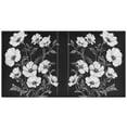 thumbnail image 2 of Waterproof PVC Round Ring Binder - D-Rings Clipboard, 200 Page Capacity (1 or 2-Pack), Ideal for Office , Home and School，White Flowers, 2 of 8
