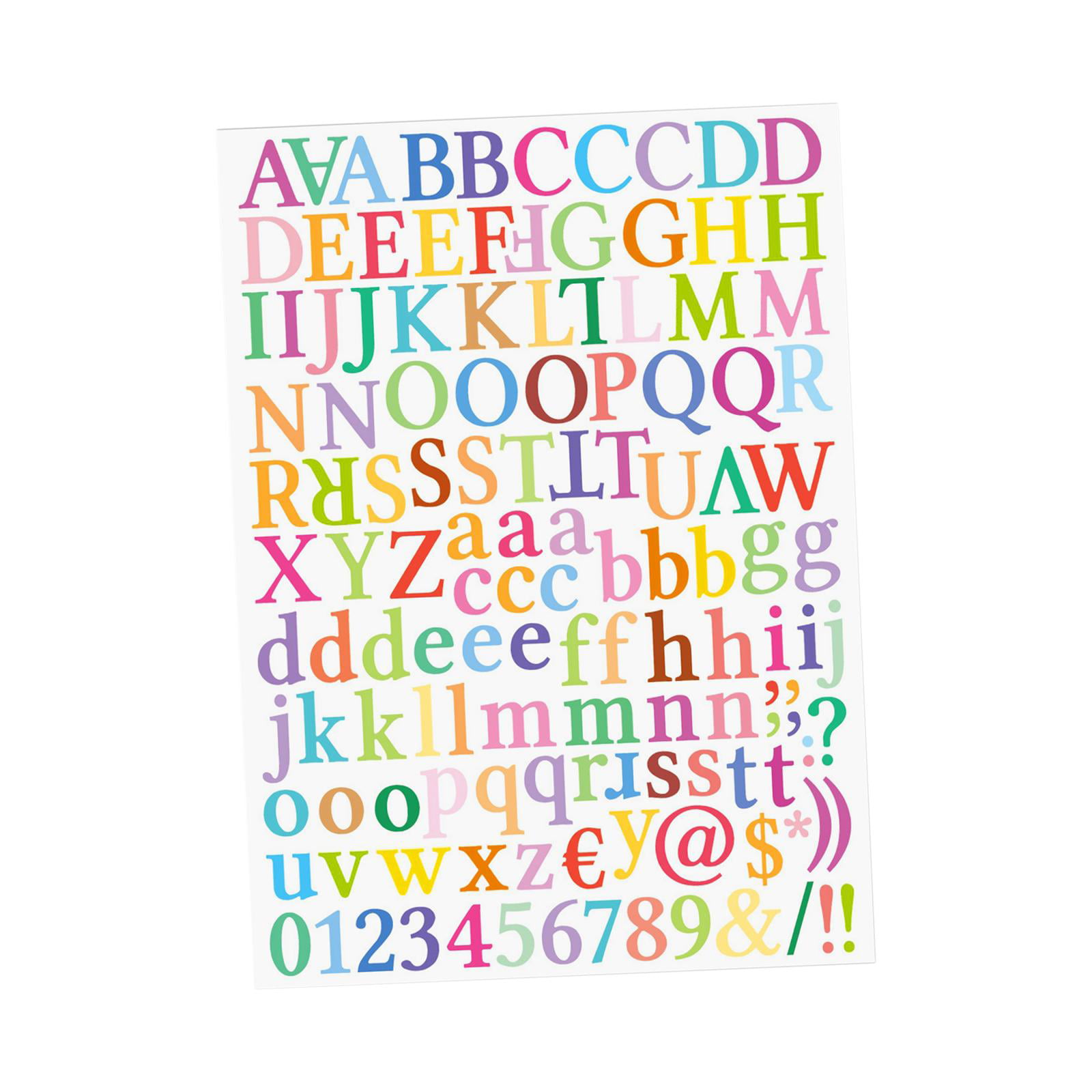 8x Letter Stickers Waterproof Easy to Peel and paste English Alphabet  Numbers Stickers Alphanumeric Stickers for Envelopes Mailbox Window With @  