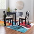 thumbnail image 2 of Bowery Hill Modern Wood Three Piece Drop Leaf Dining Set in Black, 2 of 20