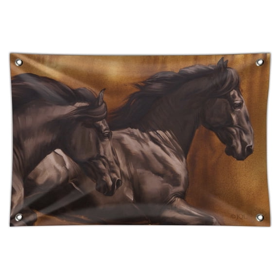 Black Horse Racing Home Business Office Sign