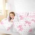 thumbnail image 4 of Erosebridal Pink Bow 7-Piece Twin Bedding Sets For Girls,Kawaii Geometric Circles Pattern Bedding Comforter Set For Kids,Pink Reversible, 4 of 7