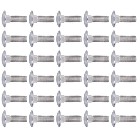 Riousery 30Pcs Carriage Bolts A2-70 Stainless Steel Square Neck Round Domed Bolt Machinery M10x30 (10x30mm / 0.39x1.18 in)