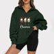 thumbnail image 2 of Sudadera Navideña Para Mujer, Moda, Cuello Vuelto, Manga Larga, Estampado, Cremallera, Camisa Informal, Camisetas Odeerbi ODB195508, 2 of 5