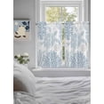 thumbnail image 4 of Blue Sea Turtle Kitchen Curtains 54 Inches length, Coastal Coral Summer Beach Nautical Window Treatment Curtain Drapes, Decorative Window Curtains for Bedroom Cafe, 52"x54", 2 Panels, 4 of 7