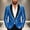 Blue, variant on Men's Sequin Blazer Jacket, Shawl Lapel Single Button Suit Coat for Stage Party Wedding Prom Performance