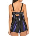thumbnail image 2 of Aqestyerly Women Plus Size Tankini Printed Swimwear,Two Piece Swimsuit Set For Beach Holiday Or Poolside Relaxing HWRETIE, 2 of 4