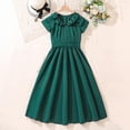 thumbnail image 2 of Tranfacy Robes d'Été pour Ados, Robes pour Filles Taille 10-12, Robe d'Été pour Filles 8-13 à Taille Cintrée à Manches Courtes, Robe Plissée Décontractée et Confortable pour Enfants, 2 of 3