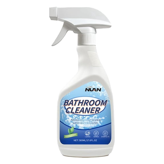 NUAN Bathroom Descaler Foam Cleaner, Hard Water Stain Remover Spray for Shower, Toilet, Sink, Tile, Grout, Limescale Buildup Remover, 16.9 Fl Oz