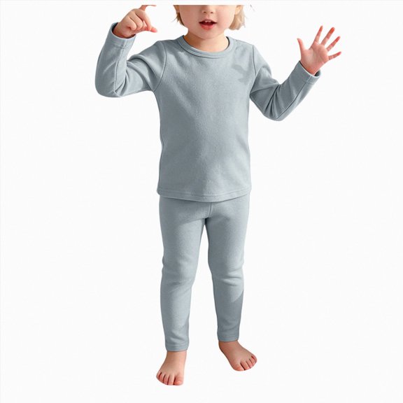 felwors Boys 2 Piece Outfit Fall Long Sleeve Top and Jogger Pants Kids Tracksuit Pant Set (Blue,3-4 Years)