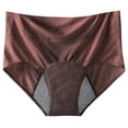 thumbnail image 4 of ZNQHFRE Women Menstrual Panties High Waisted 3 Layer Breathable Leakproof Period underwear Coffee L, 4 of 5