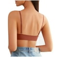thumbnail image 6 of Bigersell Bra and Panty Sets for Women Front Snap Closure V-Neck Wire-Free Bra Support Women Yoga Sports Bra Padded Bra Style R-237 Basic Bra Strap Nylon Balconette Everyday Bras Underwear Orange L, 6 of 6