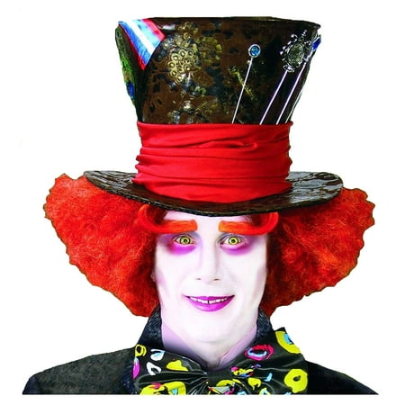Alice In Wonderland Mad Hatter Orange Adult Costume Wig