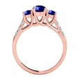 thumbnail image 4 of Mauli Jewels Rings for Women 2 Carat Diamond And Round Shaped Tanzanite Ring 4-prong 10K Rose Gold, 4 of 7